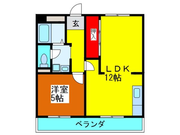 第２グリーンハイツの物件間取画像